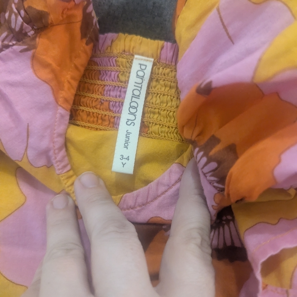 Pantaloons Junior Floral Ruffle Sleeve Top - Picture 3 of 3